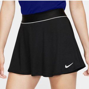 Nike Dri-Fit Court Flouncy Tennis Skort, Black, L